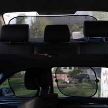 5 stks/set Zwart Krijtstreep Mesh Auto Zonneklep Shield Voor/Back/Side Window Screen Voorruit Zonnescherm Zonneklep Auto -covers