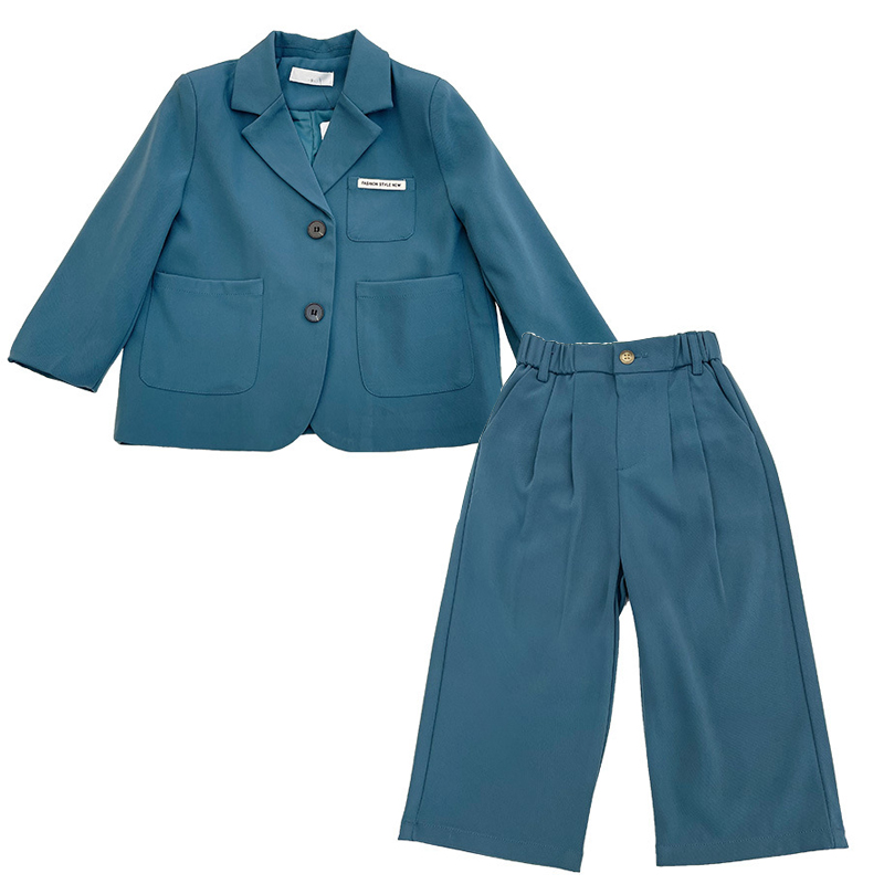 Chaqueta informal de colores pastel para niño, conjuntos de ropa para niño pequeño, trajes para niño pequeño, trajes bonitos para niño, trajes para niño 2022: Azul / 120