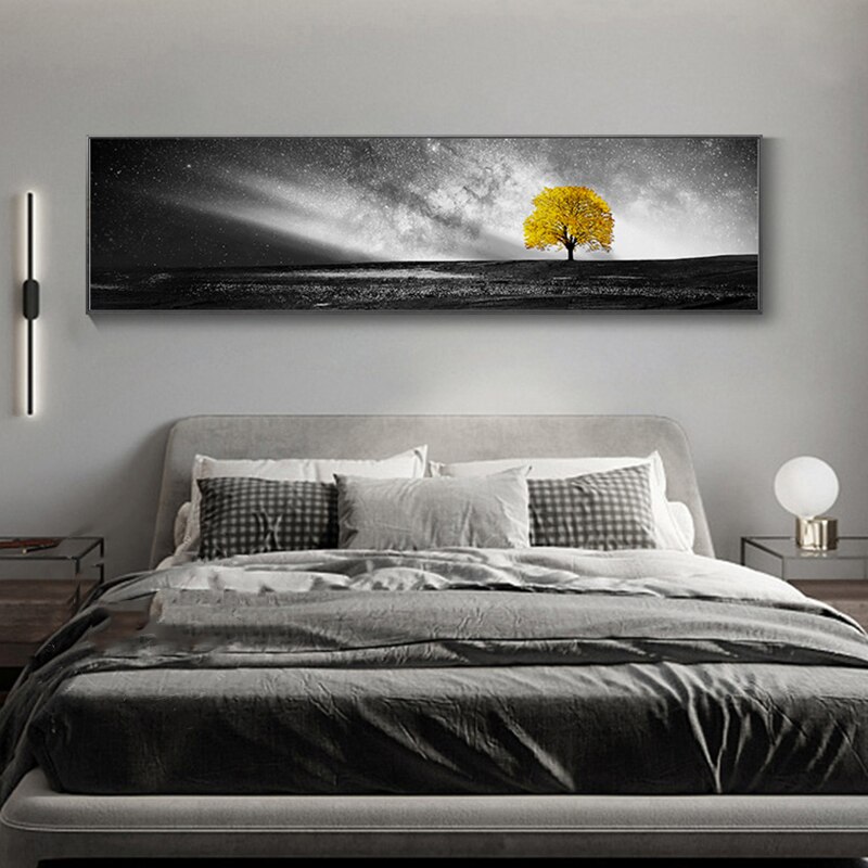 Moderne Foto 'S Zwart En Wit Landschap Schilderen Wall Art Bomen Foto 'S Voor Woonkamer Posters en Prints Canvas Foto 'S