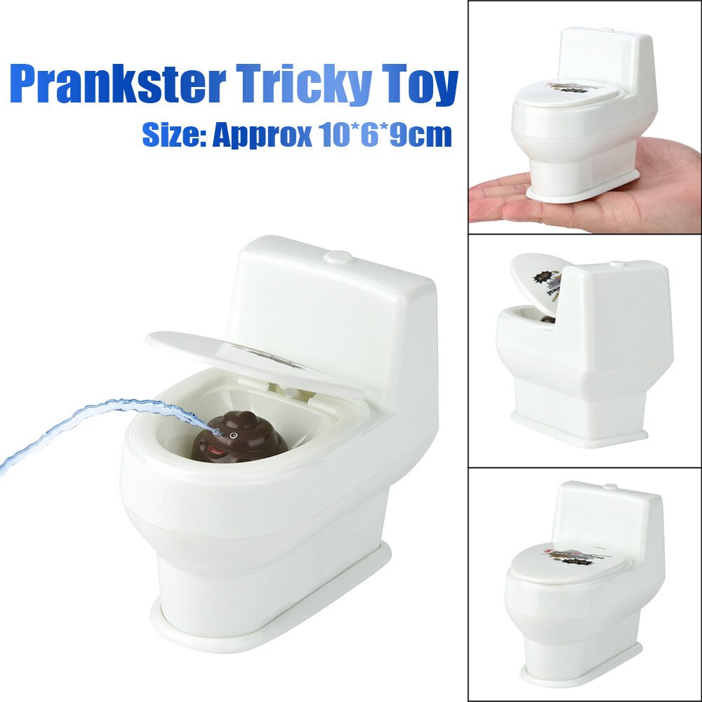 #5001 mini sjove prank sprøjte spray vand toilet closetool joke gag legetøj desktop