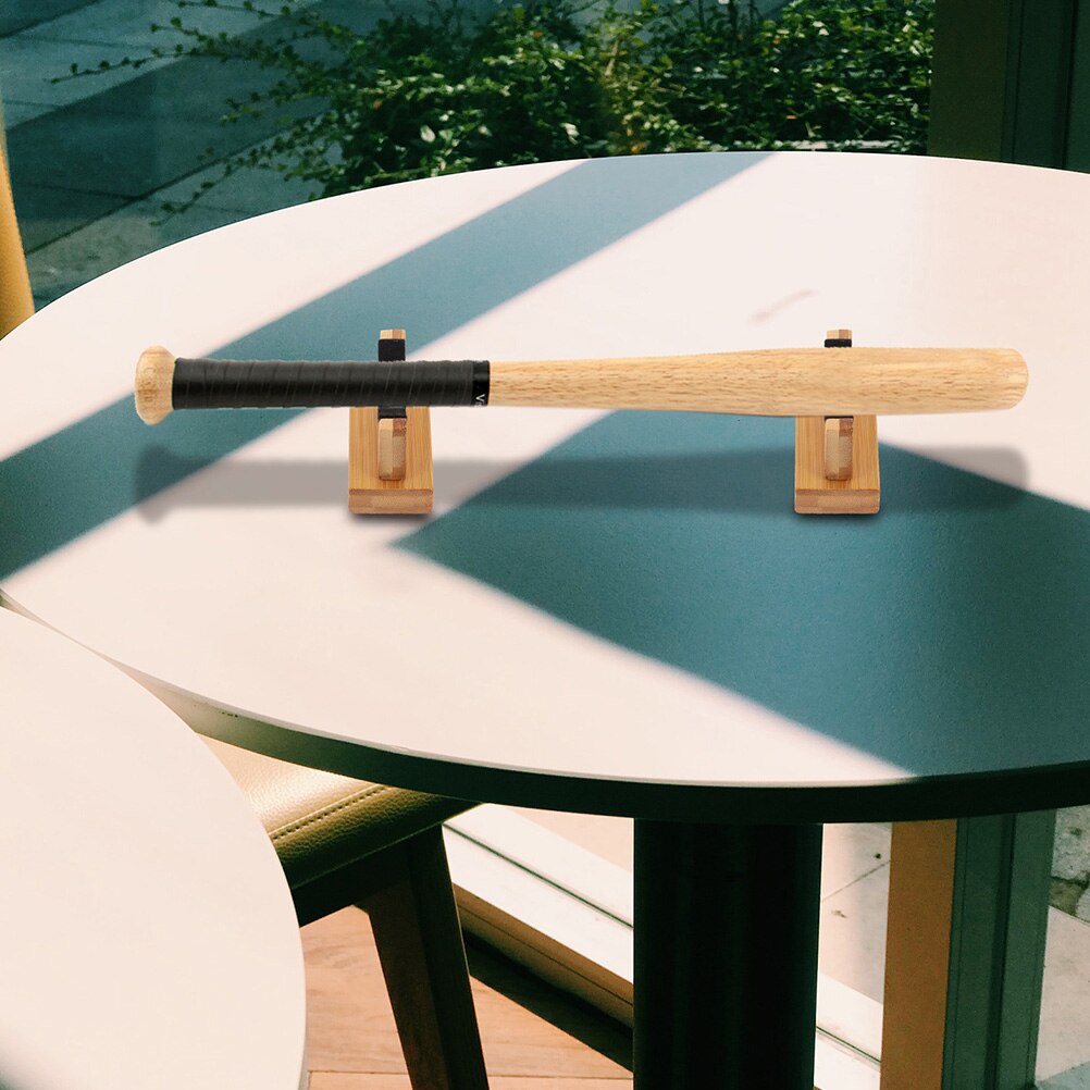 1 Pair Rack Baseball Bat Accessory Household Bat Holder Baseball Bat Rack Bamboo Bat Stand for Storage Bat Desktop Home
