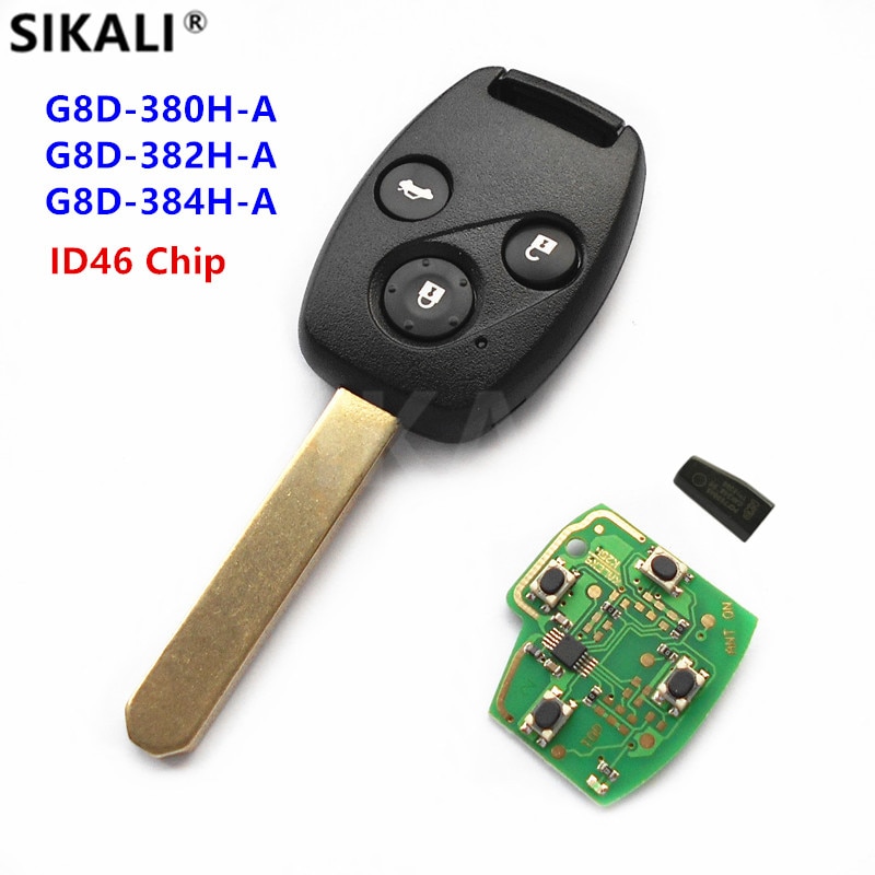 Sikali Afstandsbediening Sleutel Fit Voor Honda Accord Element CR-V HR-V Stad Odyssey Civic Auto Auto 3 Knoppen