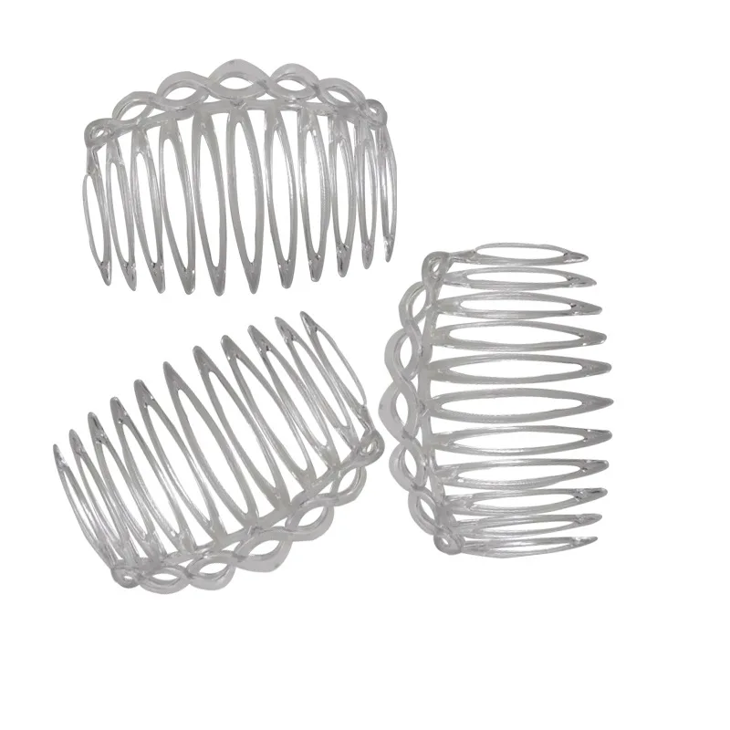 1-6 stk. plastik hårkamme med fransk twist, hårkam med lige tænder, hårspænde tilbehør til kvinder, bryllupsfeststyling: Xxs / Gul