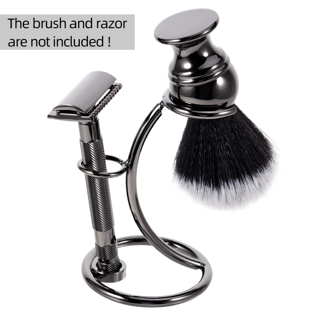 Salon Barbershop Rasiererhalter Edelstahl Rasierpinselständer Sicherheitsrasierer It Halter Ständer Rasiererständer und Bürste nicht im Lieferumfang enthalten