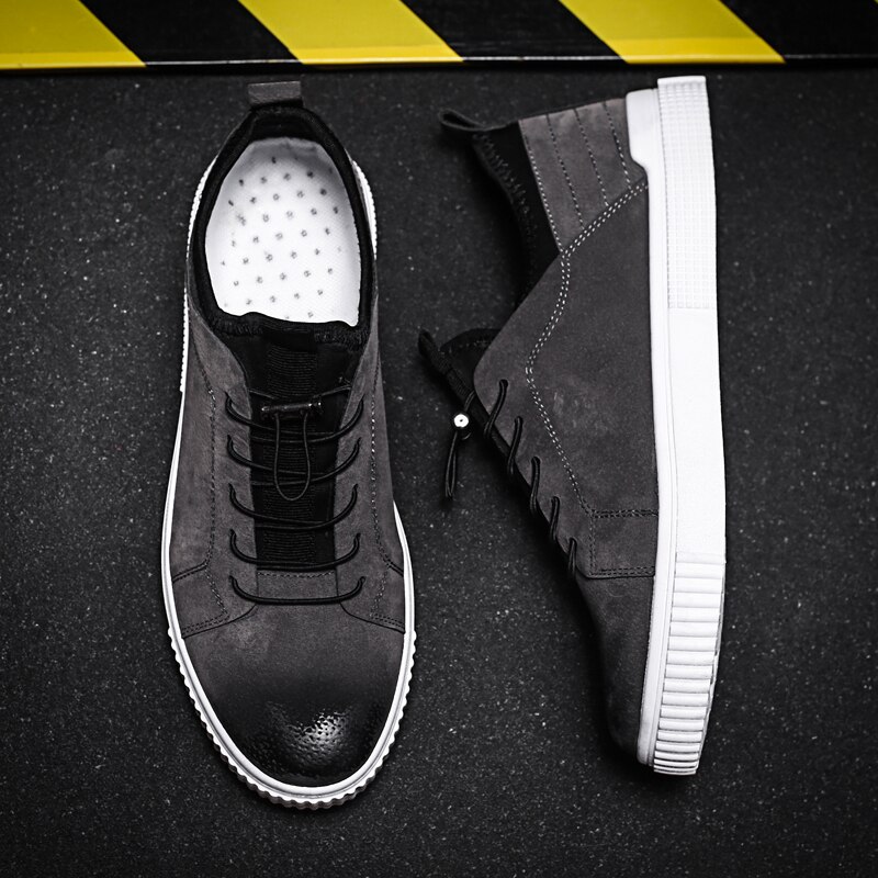 Mænd skateboard sko ruskind læder sneakers mænd efterår mænd sport lejligheder sko gåsko zapatillas de deporte