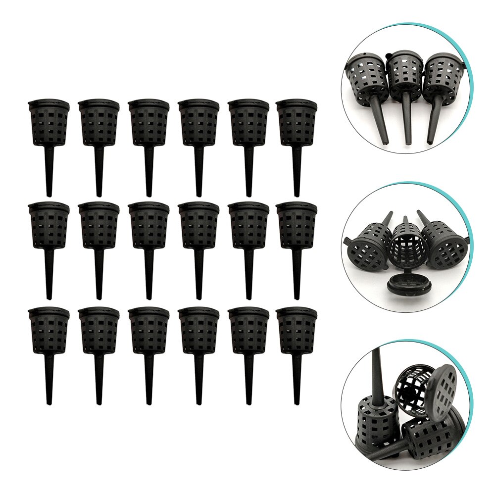 100pcs Fertilizer Baskets Portable Plastic Fertilizer Box Plant Fertilizer Container with Lids