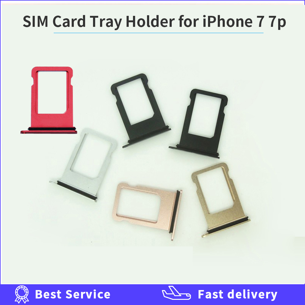 Micro Nano SIM Card Holder Tray Slot for iPhone 7 plus 7p Replacement Part SIM Card Card Holder Adapter Socket Repair