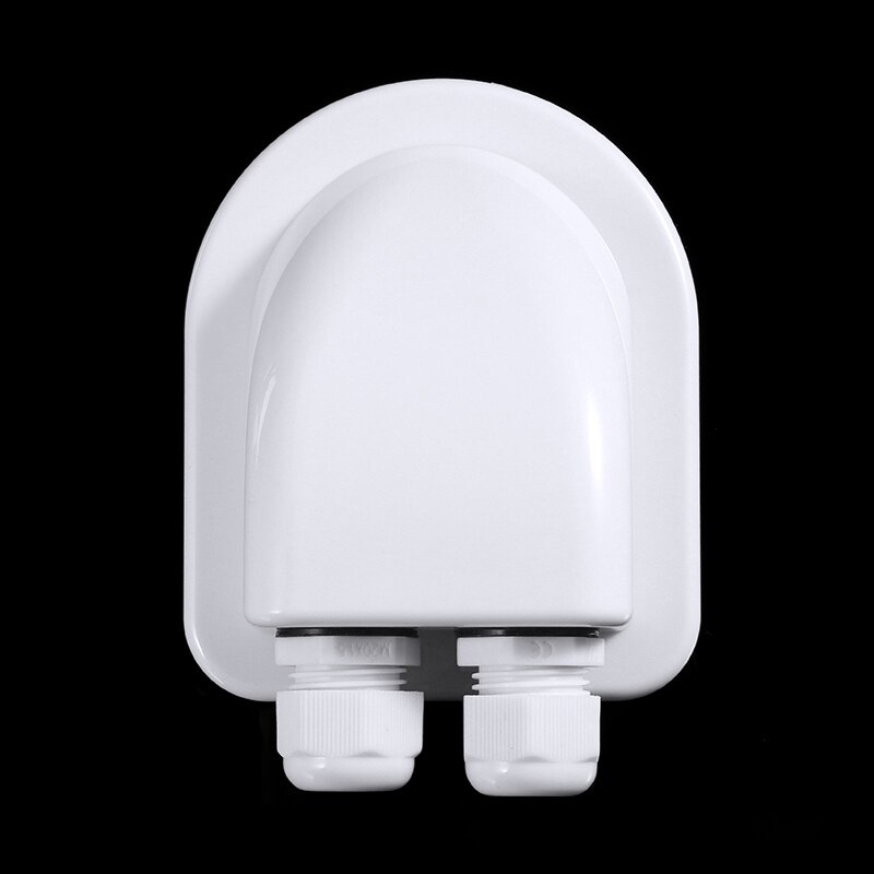 White Double Cable Entry Gland Roof Top Solar Panel Gland Box For RV Boat Accessories Roof Cable Gland Box