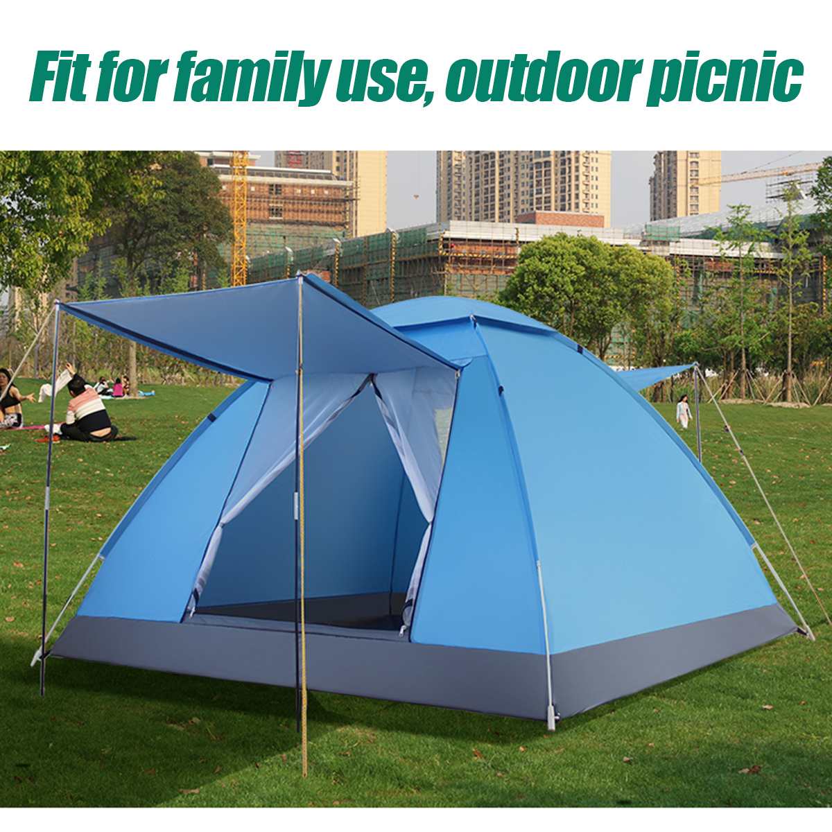 Automatic tent. 4 local tourist tent. Automatic tent leisure camping, raincoat tent. Folding tent for hiking. Easy instant