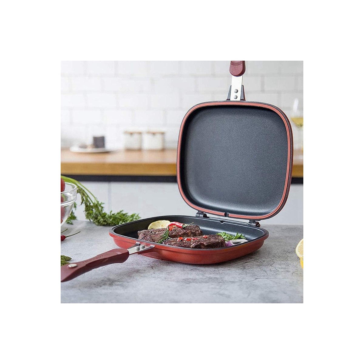 Anneaux pour double poêle 28 cm et 30 cm, 2 pièces de bancs, pour gril, omelette, flip