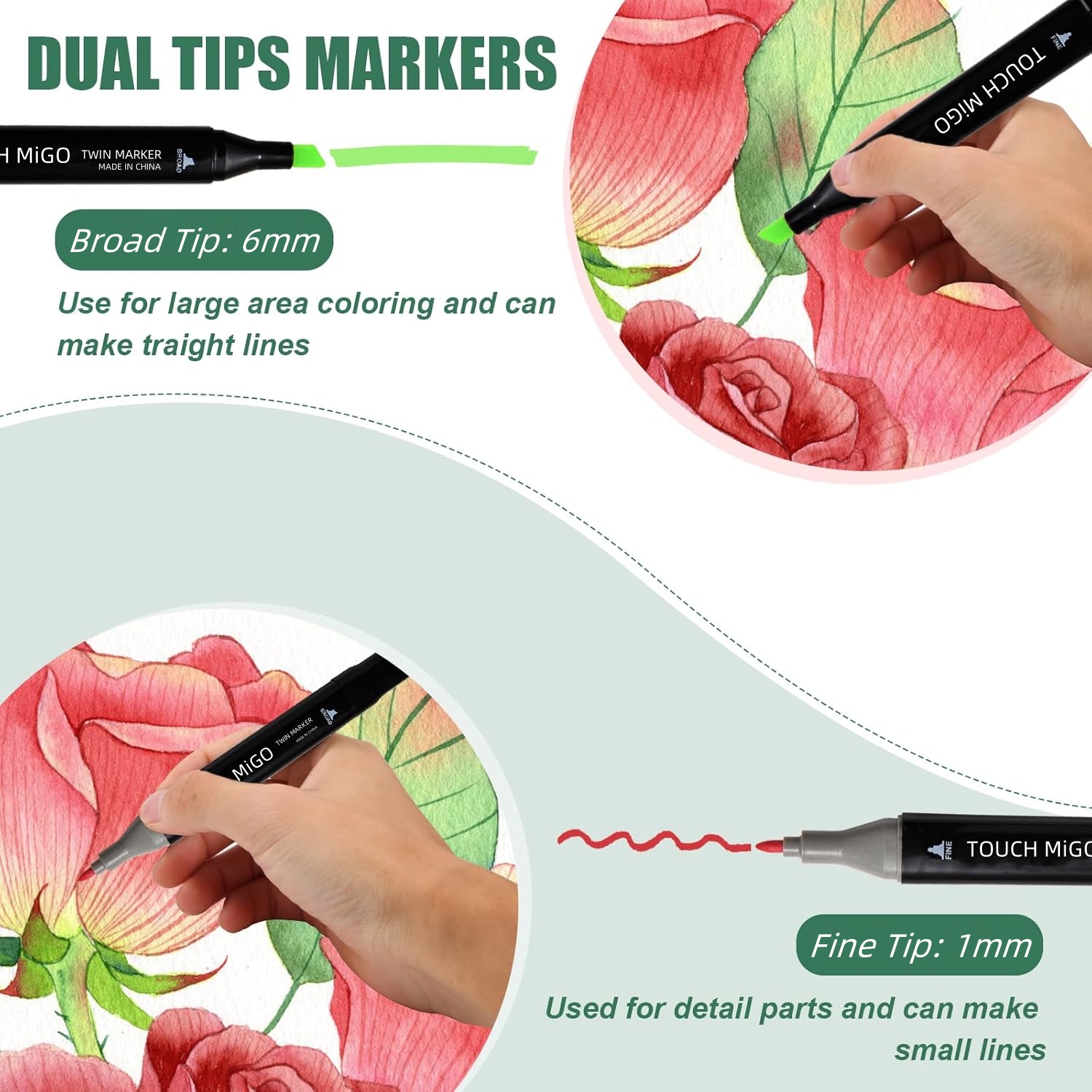 24-80 Colors Alcohol Felt Markers Pens Oily Double Tip Permanent Artist Art School Supplies Manga Sketching Markers Student