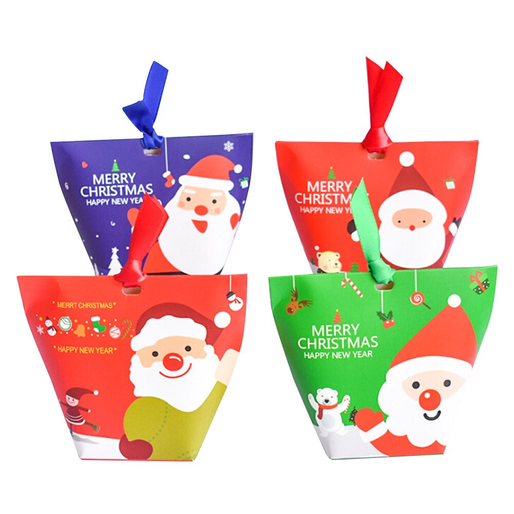 12 teile/satz Weihnachten Kasten Apfel Kasten Weihnachten Dekoration Für Heimat Santa Claus aufbringen Leder Seil Süssigkeit Papier Tasche: Ursprünglich Titel