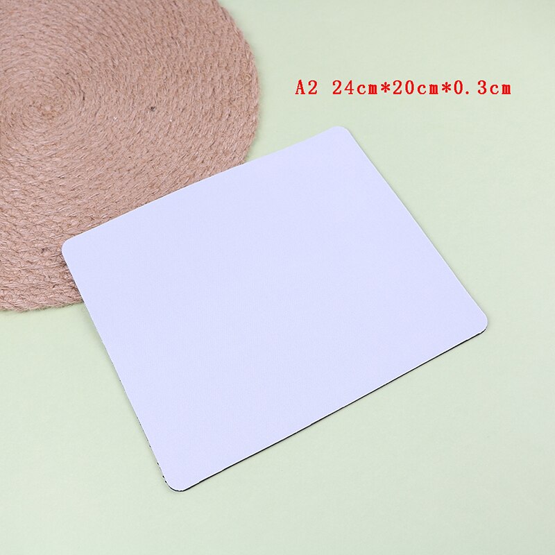 White mouse pad mat for laptop computer tablet PC rubber mouse mat: A2