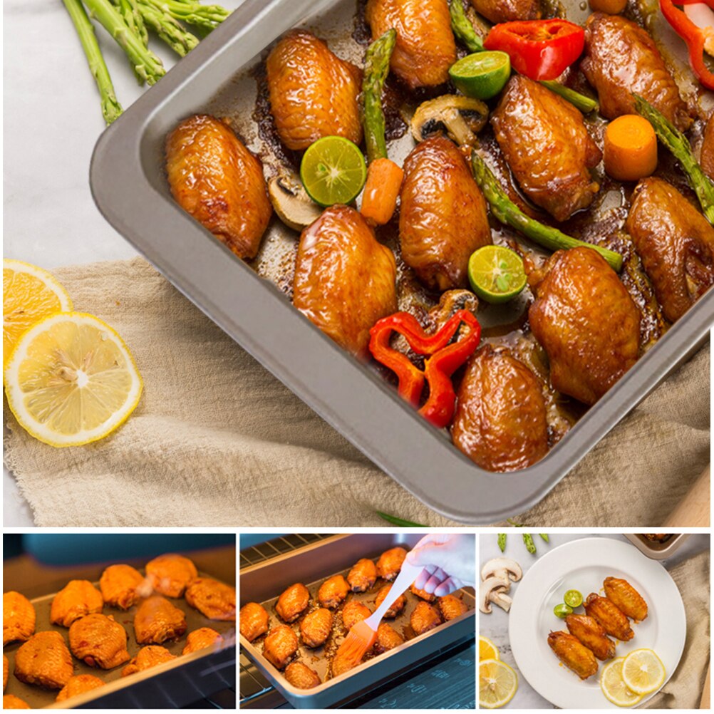 Metallic Non-stick Rectangular Bread Cake Pan Baking Oven Tray Dish Mold DIY Bakeware Baking Pans Cake Mold Cake tools 13/11inch