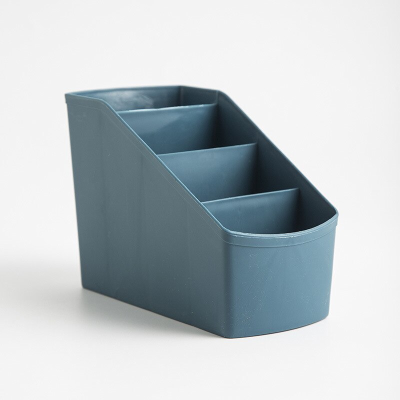 Plast makeup organizer opbevaringsboks kosmetik opbevaring container desktop diverse makeup box til badeværelse: Blå