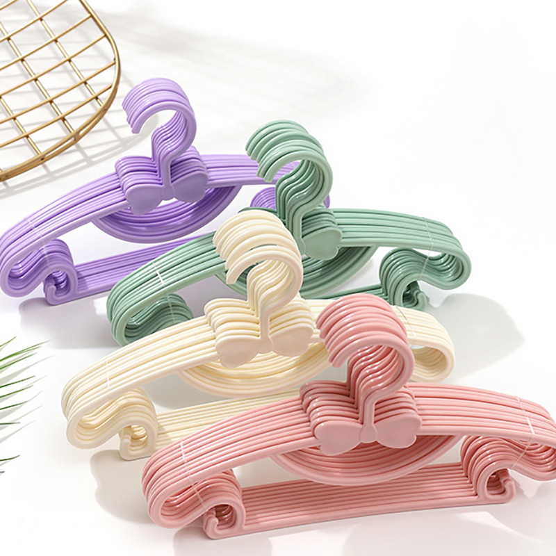 5/10/20Pcs Kids Kleerhanger Rekken Draagbare Plastic Display Hangers Winddicht Kinderen Jassen Hanger Baby Kleding organizer