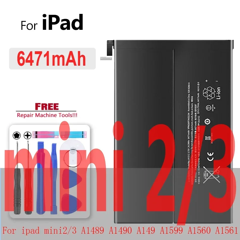 Tablet-Akku für iPad 5 Air 1 A1474 A1475 A1893 für iPad 6 Air 2 A1566 A1567 Mini 1 2 3 4 5 Pro 9,7 10,5 12,9 2. 3. Batterie: Rose Gold