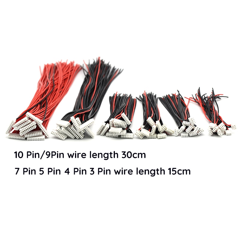 10pcs/lot 2S 3S 4S 6S 8S 9S Lipo Battery Balance Charger Cable IMAX B6 Connector Plug Wire