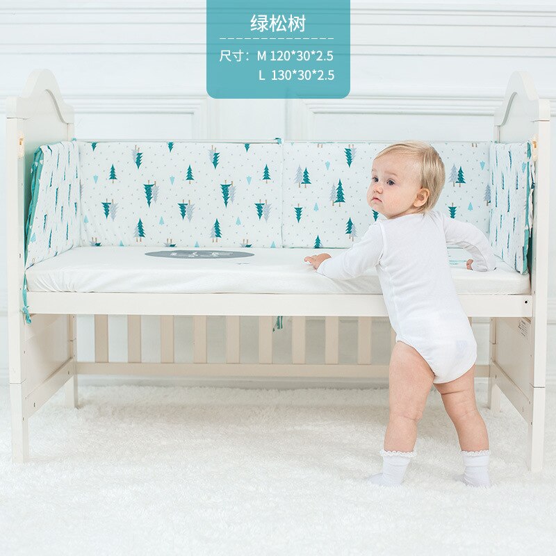 Baby Crib Beschermen Crib Bumpers Baby Bed Bumper Katoen Pasgeboren Afneembare Kinderbedje Protector Hek 120*30*2.5cm Kinderkamer Decor: Tree