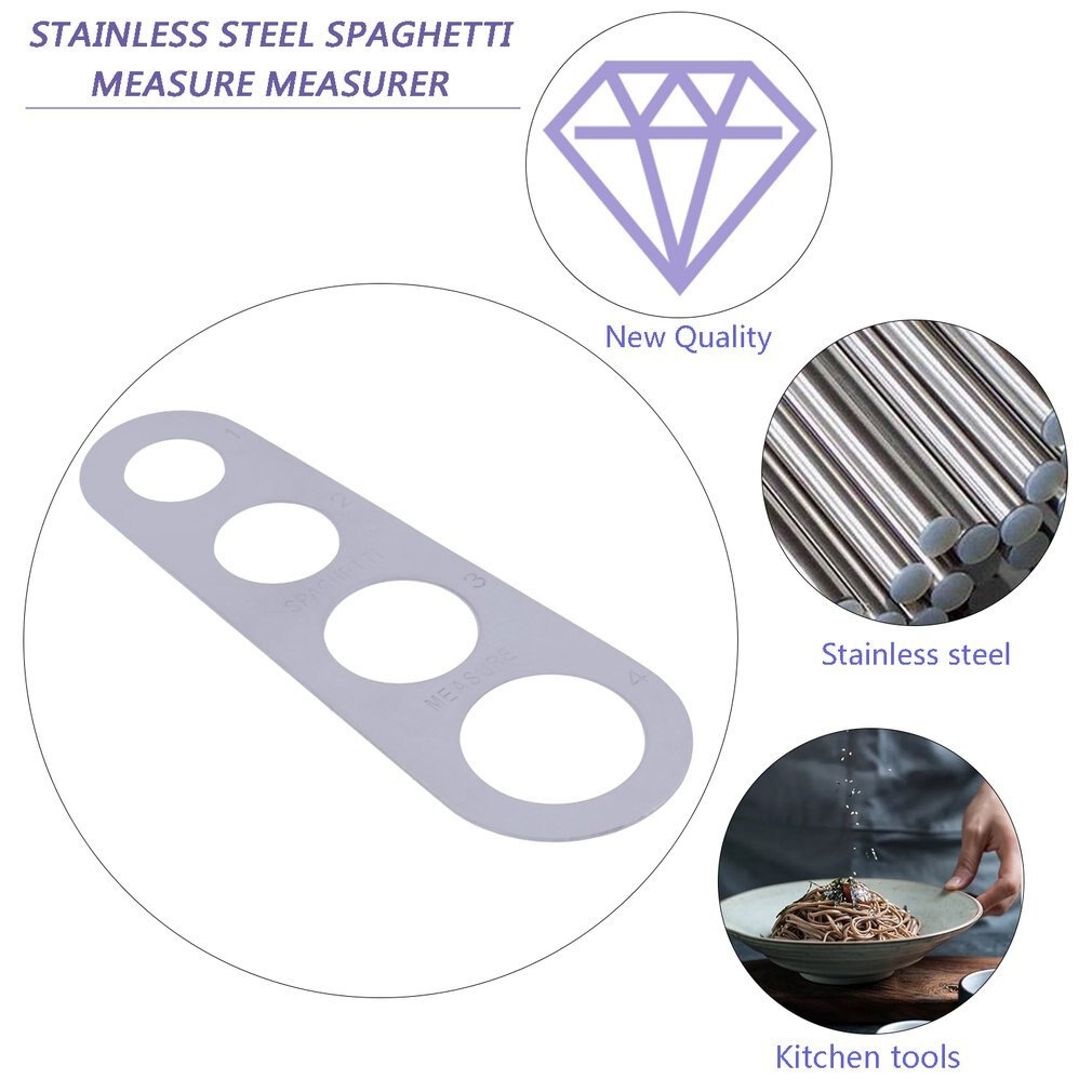 Ruostumattomasta teräksestä valmistettu pasta -spagetti -mittari mittausväline keittiö gadget kestävä