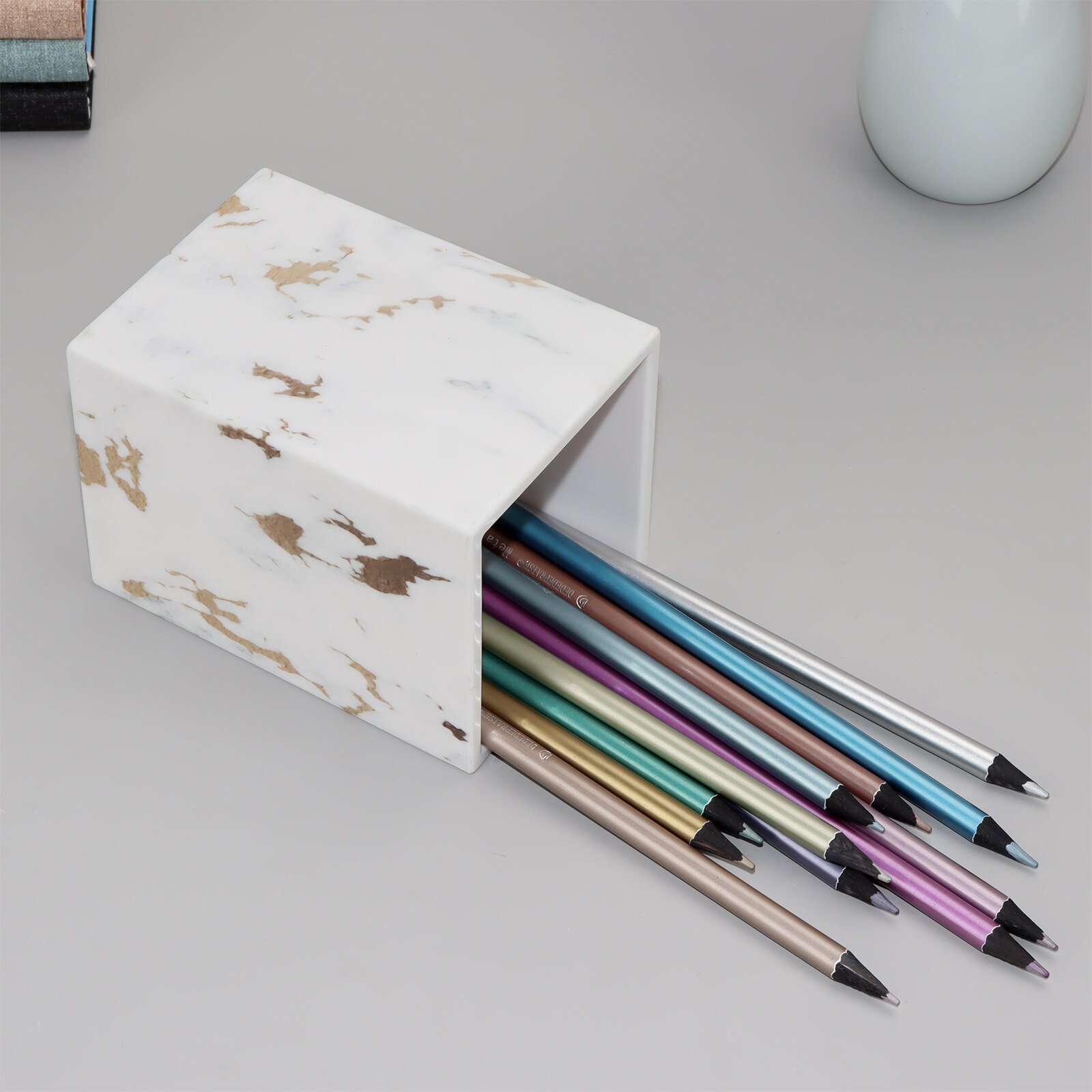 Multifunction Square Desk Pen Pencil Organizer Cup Storage Holder Container Stationery Office School Supplies Office Accessories