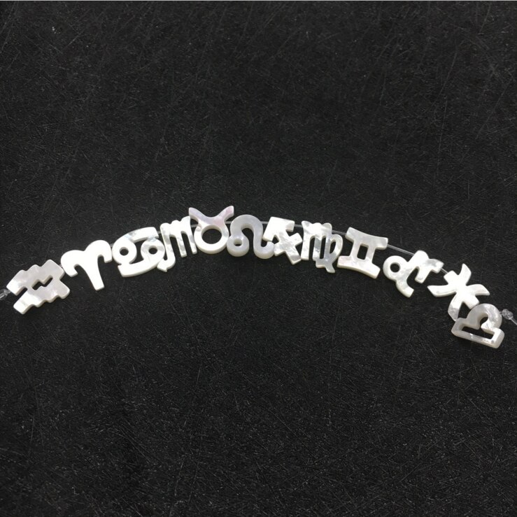 1 zestaw 12 zodiak i horoskop naturalna masa perłowa dla majsterkowiczów biżuteria znak zodiaku wycierać masa perłowa robić biżuterii: Default Title