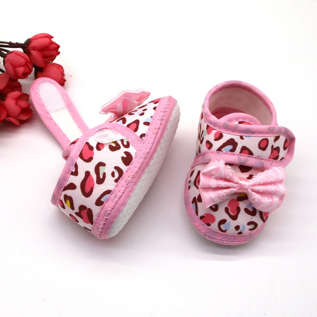 Kinderschoenen Baby Meisjes Luipaard Print Boog Prewalker Zachte Zool Sandalen Enkele Schoenen Sandalen Baby Kids Sandalen Voor De Zomer