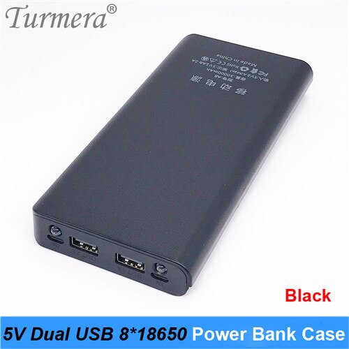 корпус для повербанка 5V Dual USB 8*18650 Power Bank Battery Box Mobile Phone Charger DIY Shell Case Suggest: black