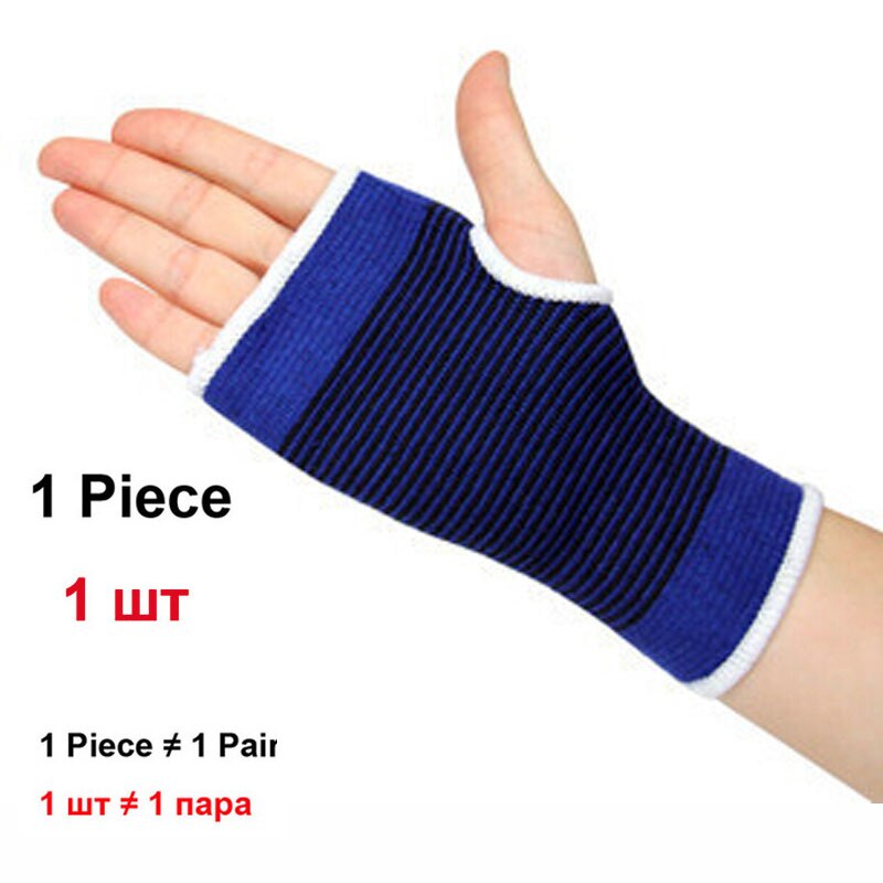 1 pz Palm Support Wristband Knit riscaldamento basket polso proteggi marchio chainoco braccialetti sportivi professionali bracciale da polso blu: Blue Palm