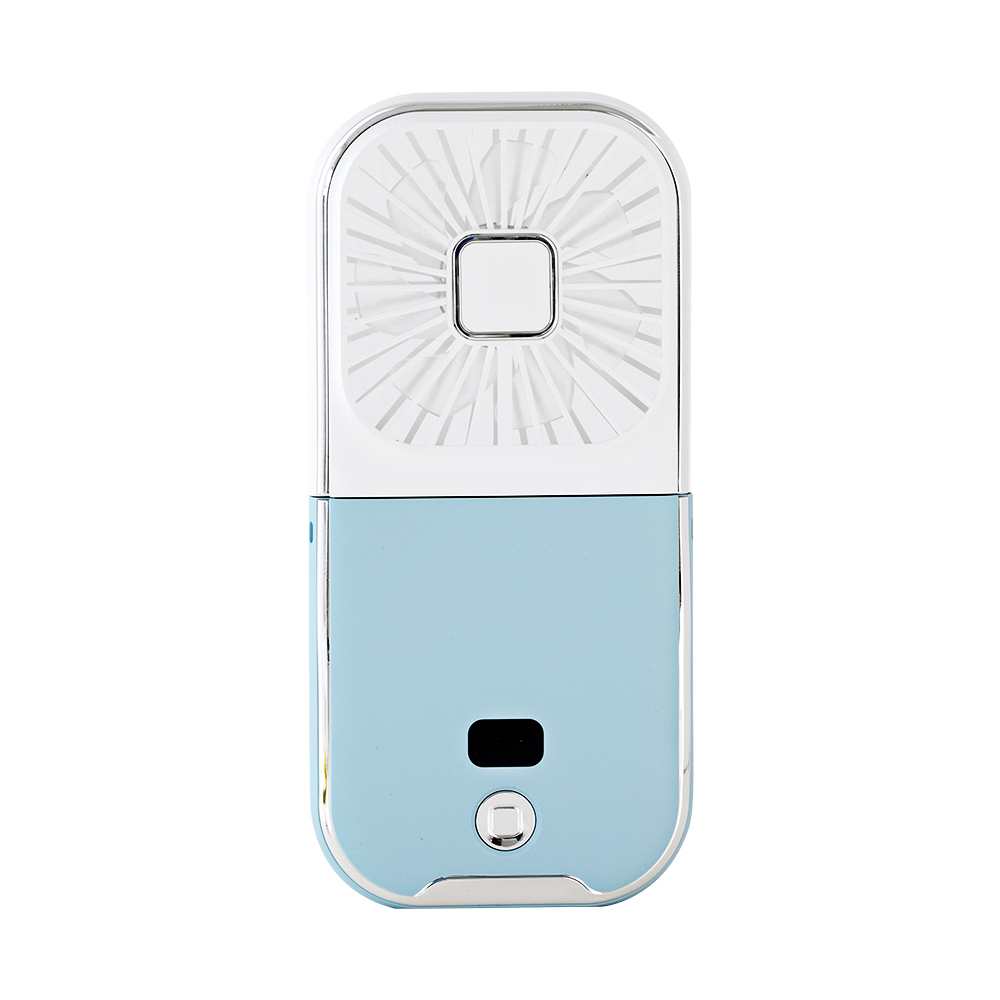 Mini ventilador portátil de mano, batería de 3000mAh, banco de energía de movilidad pequeño 180 ° Ventilador de cuello plegable USB Actualización de espejo cosmético opcional: Rojo