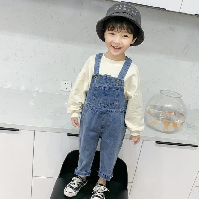 赤ちゃん男の子女の子デニムロングスーツオーバーオール幼児幼児キッズガールのためのジーンズの服1 2 3 4 5 6年: 6T