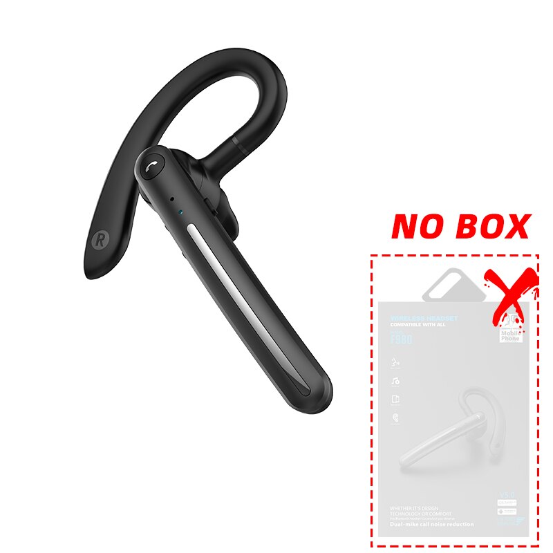 OhrbüGel-Headset Drahtlose Bluetooth-kompatibel Kopfhörer mit Zwei Micphone Lärm abbrechen Reduktion Ohr Handys Mic Volumen Kontrolle: Schwarz ohne Kasten
