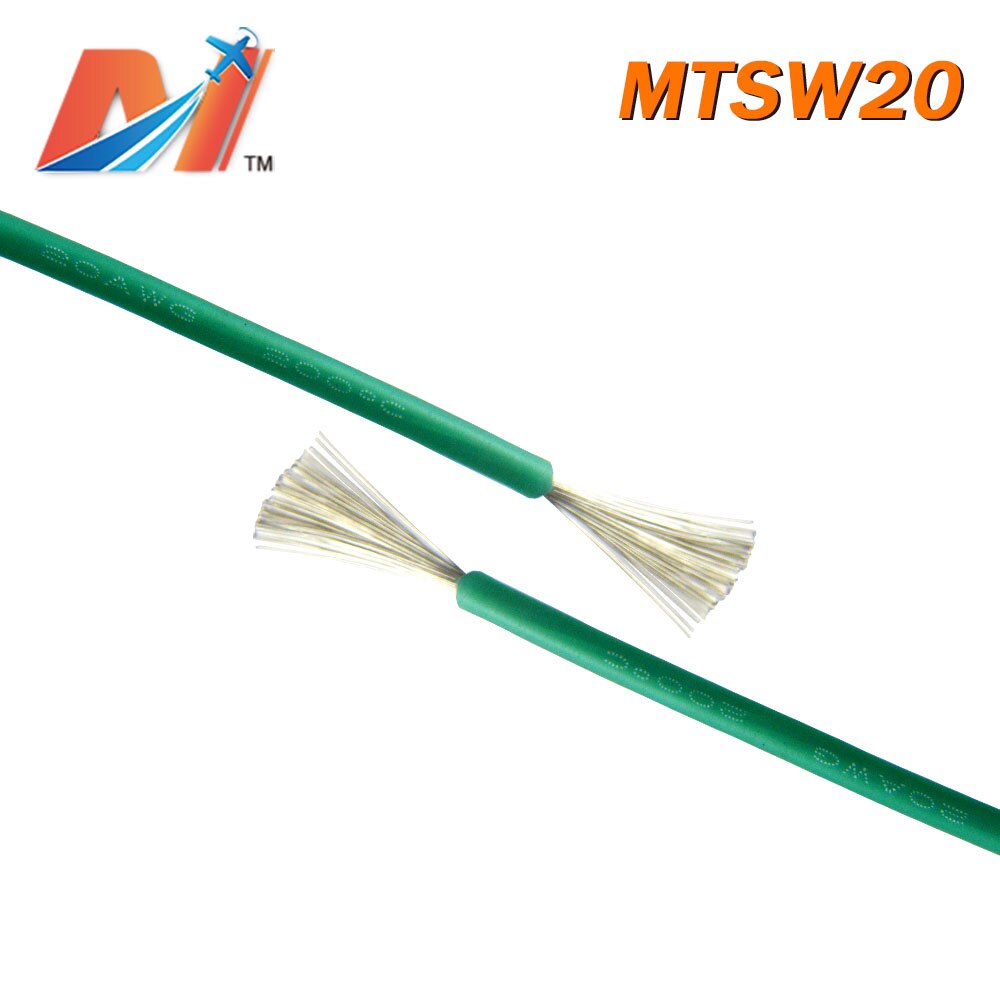 Maytech Clearance (1meter) power silicon wire AWG20 GREEN COLOR