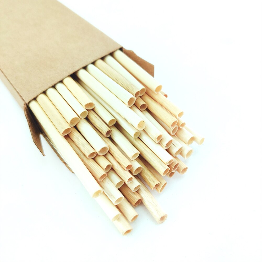 Miljøvenlig 50 stk/pakke bambus sugerør bestik genanvendelig velegnet til fest / fødselsdag / bryllup / bar / restaurant værktøj: Default Title