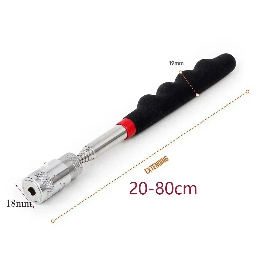 Telescopic Adjustable Portable Magnet Pick Up Tool Magnetic Telescopic Magnet Grip Pen Telescopic Magnet Stick With Light