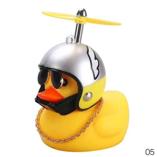 Yellow Duck With Helmet Bicycle Bell Ring Bell For Car Cycling Bicycle Bike Ride Horn Alarm Adult Kid Gags & Practical Jokes Toy: 05