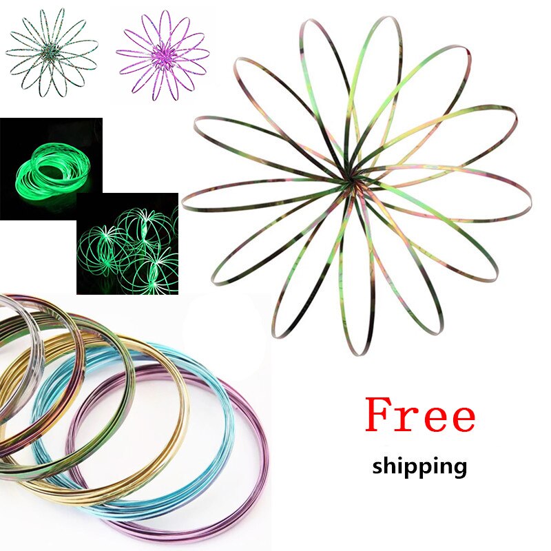 Magic Ring Toroflux Torofluxus Flowtoy Amazing Flow Rings Toys Kinetic Spring Toy Funny Outdoor Game Intelligent Toy Fidget