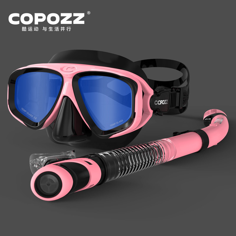 COPOZZ-mascarilla de buceo , sin empañamiento, snorkel, gafas de buceo, sello, máscara de vidrio templado para buceo, gafas para hombres y mujeres