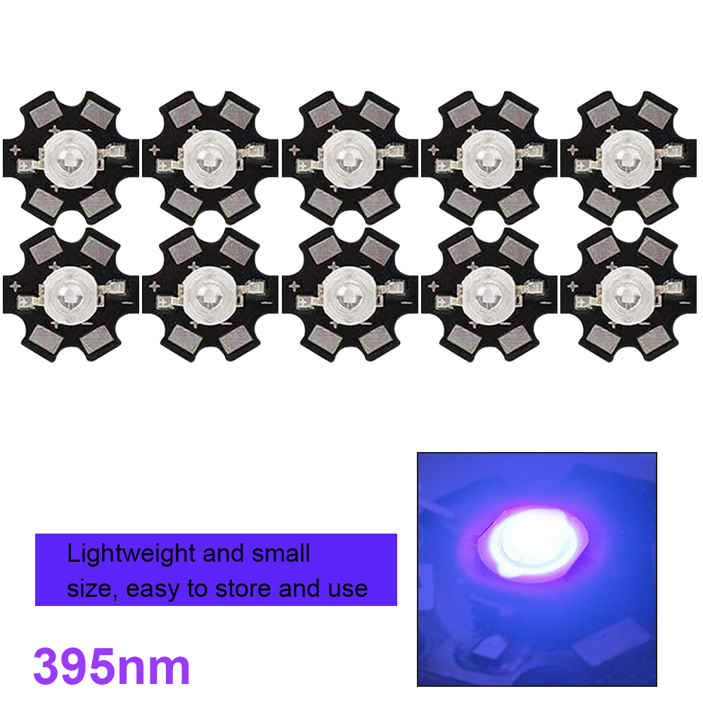 High Power 3W 365nm 395nm UV Ultraviolet LED Chip Beads Black Light COB Light Bulbs Spot Light Aluminum Substrate DIY Lights