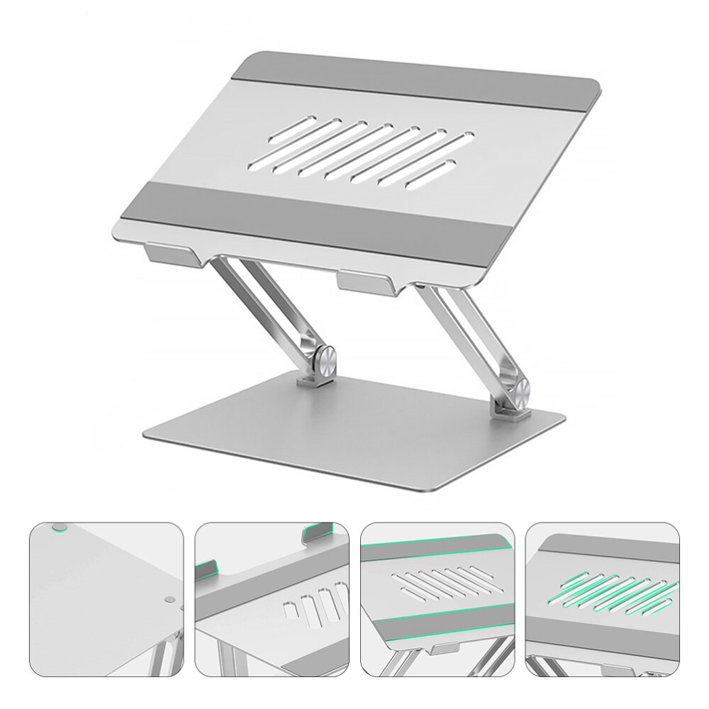 Soporte de aleación de aluminio para ordenador portátil, estante de soporte de refrigeración para portátil, grueso, antideslizante