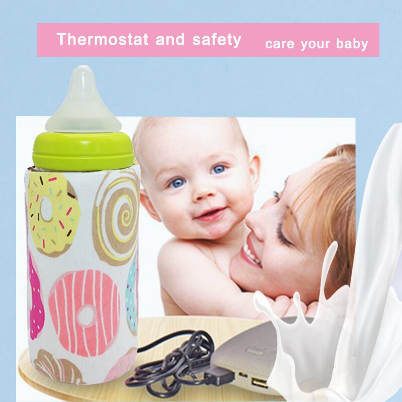 USB Baby Milch Wärmer Flasche warm Halten draussen Thermostat Kleinkind Fütterung Flasche Beheizten Abdeckung Isolierung Taschen Lebensmittel Heizung