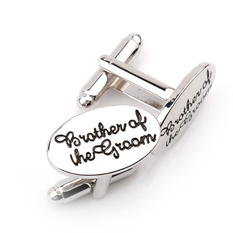 Männer Bräutigam Besten mann Bräutigam Vater der braut knapp Carving Hochzeit Party Manschettenknöpfe Clip Manschette Verknüpfung Platzanweiser pagen: Bruder von das Bräutigam