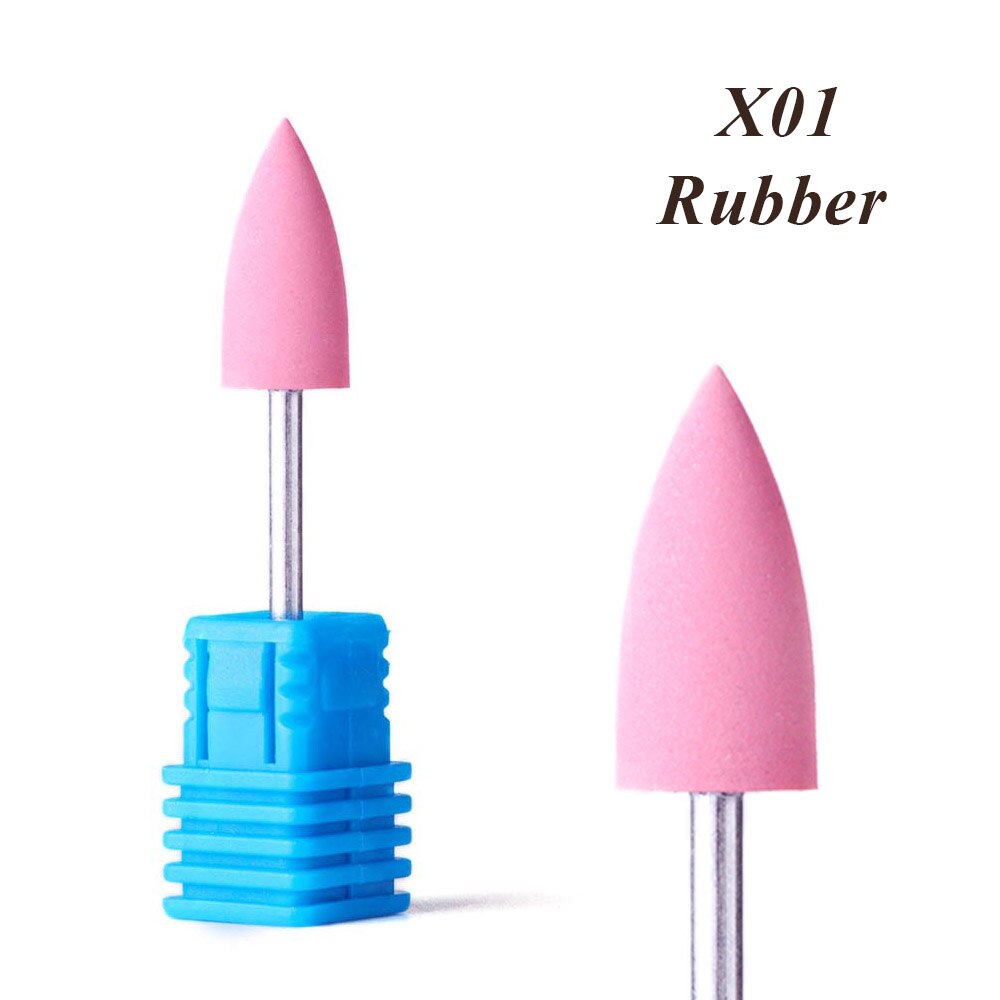 1 Pc Frezen Nail Boor Rubber Siliconen Keramische Polijsten Bestanden Gereedschap Voor Elektrische Manicure Pedicure Machine LA065-1: X01