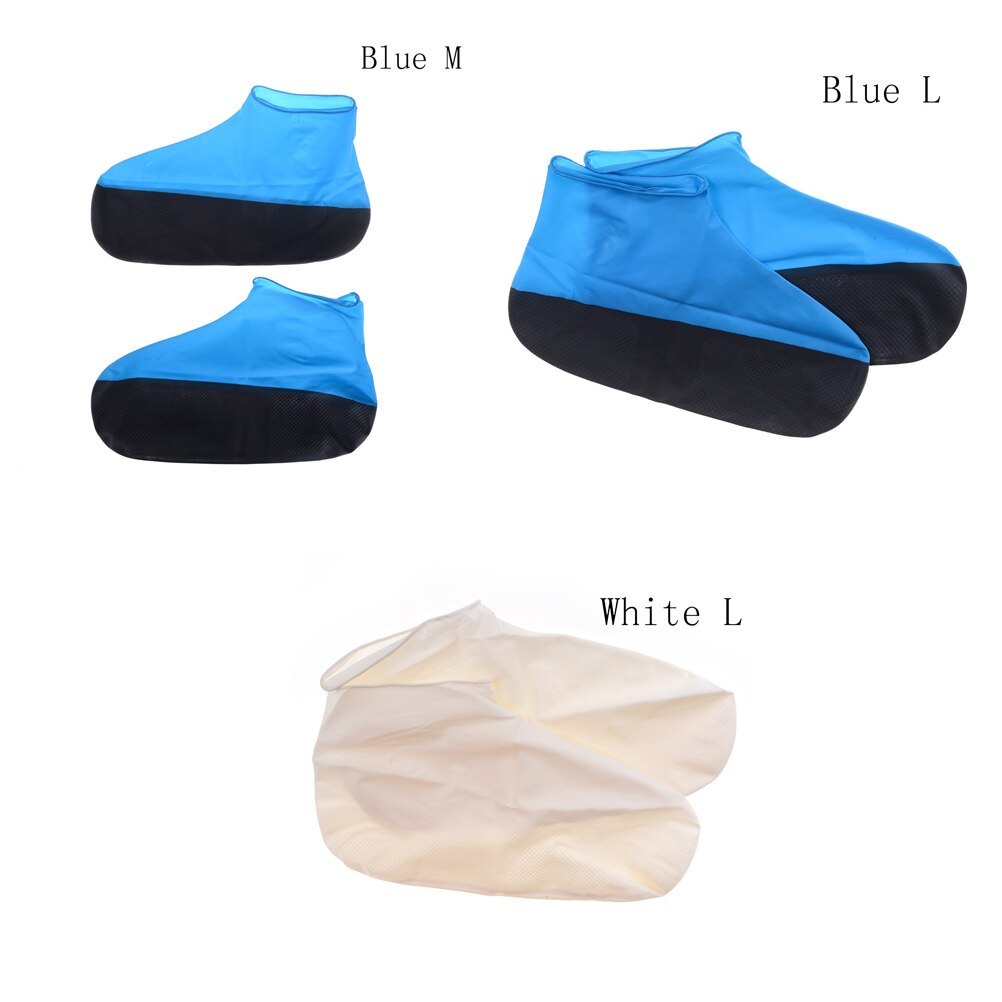 2 st skor lätt att bära överdragsskor rivsäker stövelskydd elasticitet latex regnskydd vattentätt skoskydd för män kvinnor