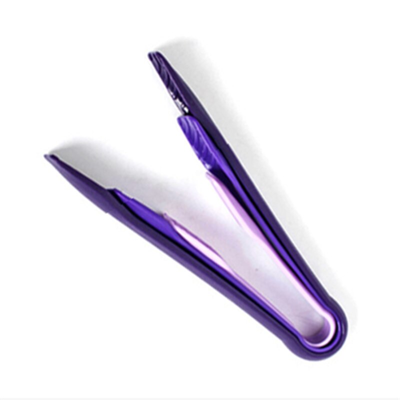 Pinzas de plástico para cocina, utensilios de cocina para servir, para barbacoa, ensalada, asar, freír, 3 uds.: purple