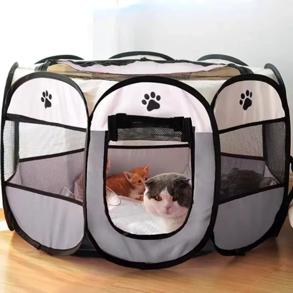 Tienda para mascotas plegable portátil, perrera, valla octogonal, refugio para cachorros, fácil de usar, fácil operación al aire libre, jaulas grandes para perros, vallas para gatos
