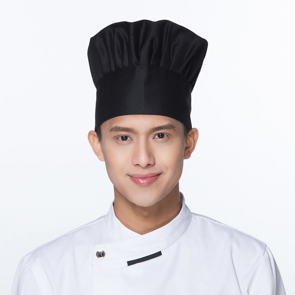 7 farger chili gafler print servitør hatter restaurant kokk matlaging kjøkken arbeidsklær sopp caps kokke uniform: 1