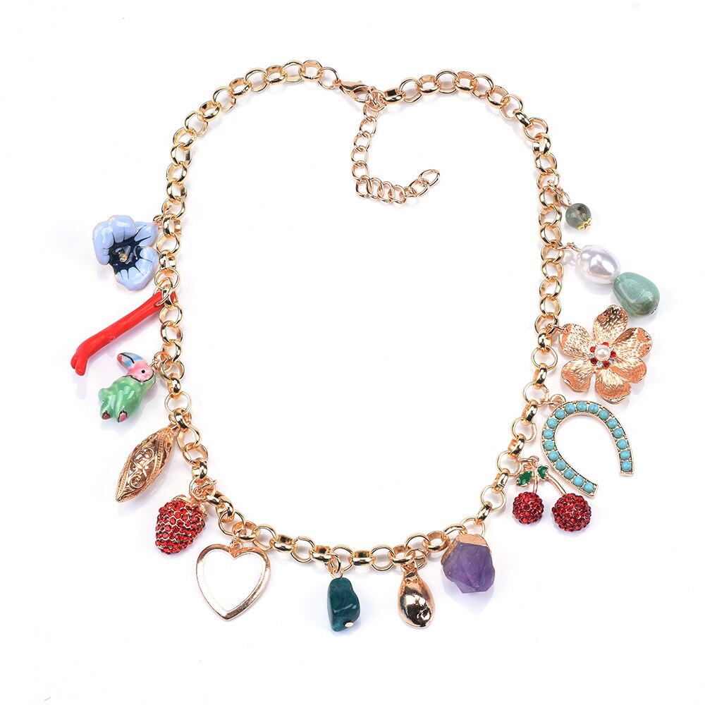 Mode Za Paddestoel Ketting Voor Vrouwen Leuke Acryl Collier Esthetische Kleurrijke Kettingen Sieraden Zomer: 4
