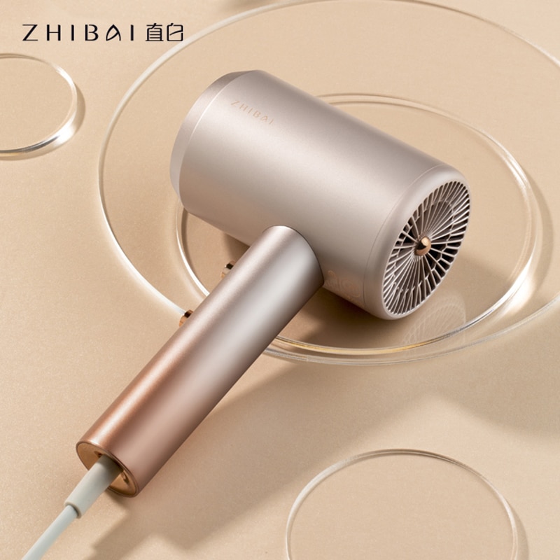 ZHIBAI Anion-sèche-cheveux dégradé Rose, sèche-cheveux à ventilateur, magnifiquement emballé et Portable pour le voyage