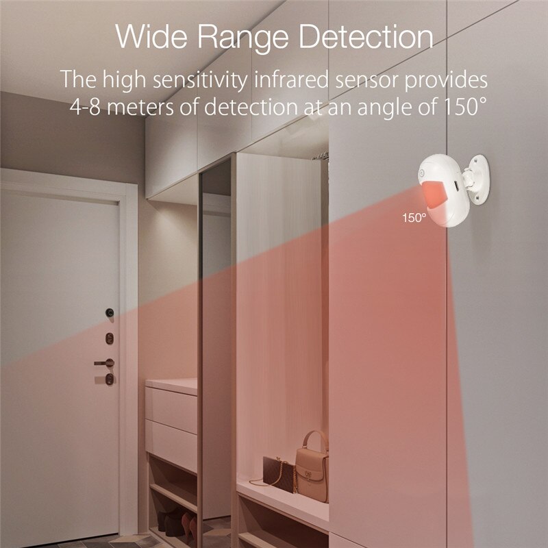 DIGOO DG-ZXP21 MINI 433MHZ Wireless Infrared Detection PIR Sensor With 360 degree Rotatable Base Compatible with DIGOO HOSA HAMA